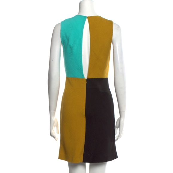 *sold* Diane von furstenberg color block sleeveless a-line dress size 6 - Picture 2 of 5